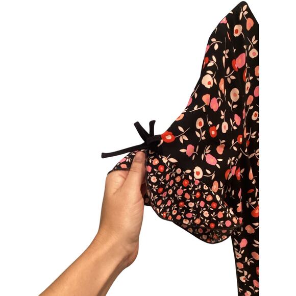 Talbots Womens Dress Plus Size 16 Black Floral Spring Preppy Work Office Career - Picture 2 of 10